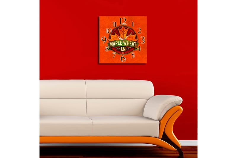 Koristekello Tezeren 40x40 cm Floral - Monivärinen - Sisustustuotteet - Seinäkoristeet - Kellot