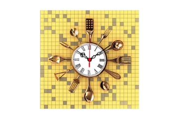 Koristekello Tezeren 40x40 cm Kitchen - Monivärinen - Sisustustuotteet - Seinäkoristeet - Kellot