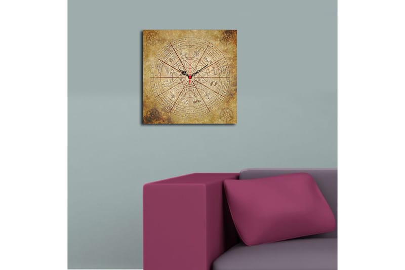 Koristekello Tezeren 40x40 cm - Monivärinen - Sisustustuotteet - Seinäkoristeet - Kellot