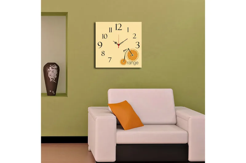 Koristekello Tezeren 40x40 cm - Monivärinen - Sisustustuotteet - Seinäkoristeet - Kellot