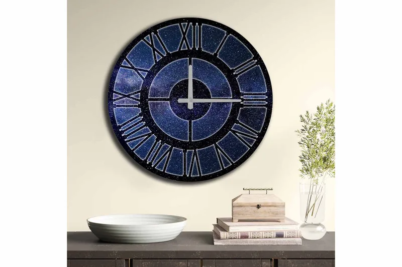 Koristekello Tezeren 50 cm Pyöreä - Monivärinen - Sisustustuotteet - Seinäkoristeet - Kellot