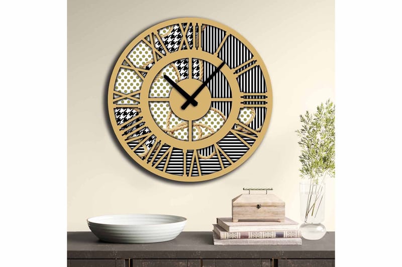 Koristekello Tezeren 50 cm Pyöreä - Monivärinen - Sisustustuotteet - Seinäkoristeet - Kellot