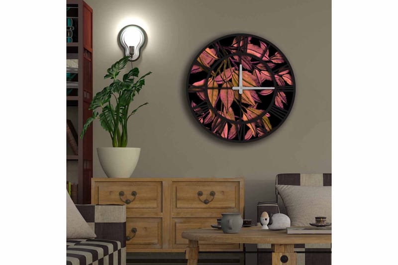 Koristekello Tezeren 50 cm Pyöreä Floral - Monivärinen - Sisustustuotteet - Seinäkoristeet - Kellot