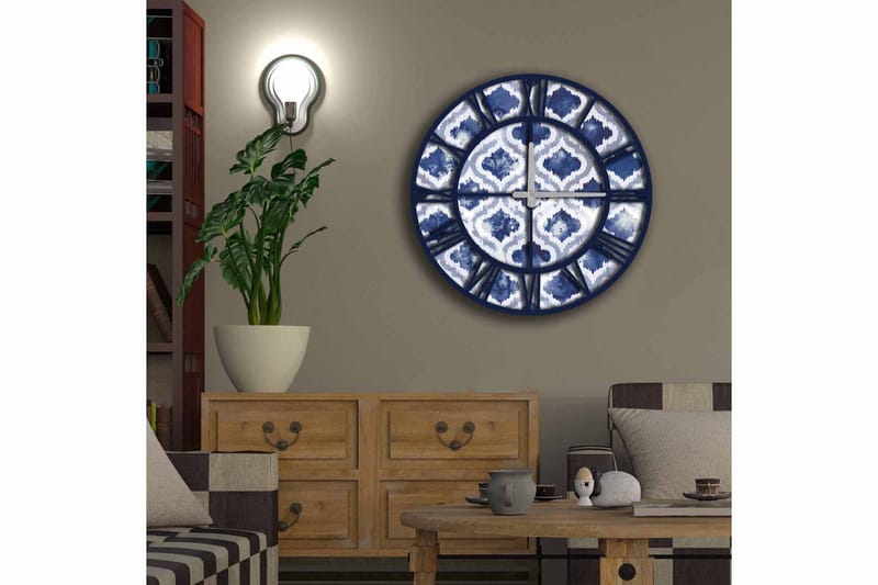 Koristekello Tezeren 50 cm Pyöreä - Monivärinen - Sisustustuotteet - Seinäkoristeet - Kellot