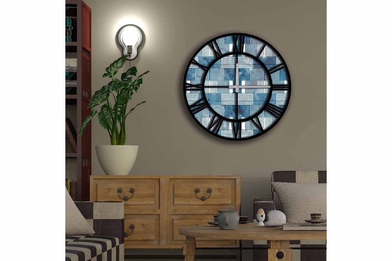 Koristekello Tezeren 50 cm Pyöreä - Monivärinen - Sisustustuotteet - Seinäkoristeet - Kellot