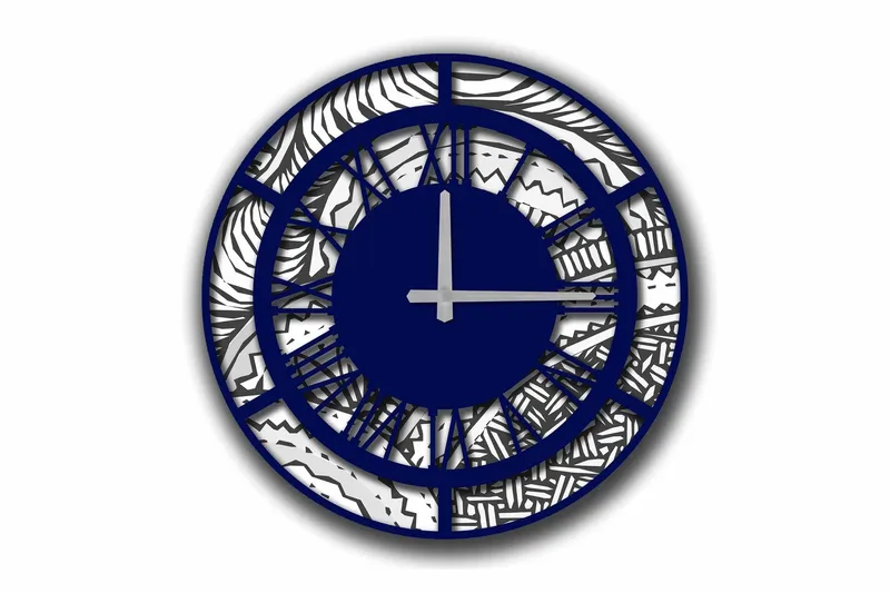 Koristekello Tezeren 50 cm Pyöreä - Monivärinen - Sisustustuotteet - Seinäkoristeet - Kellot