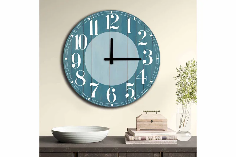 Koristekello Tezeren 50 cm Pyöreä - Monivärinen - Sisustustuotteet - Seinäkoristeet - Kellot