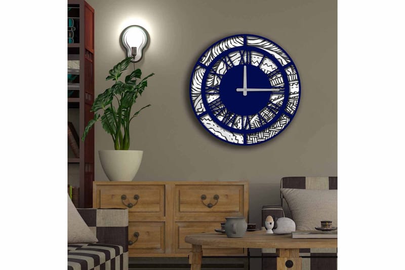 Koristekello Tezeren 50 cm Pyöreä - Monivärinen - Sisustustuotteet - Seinäkoristeet - Kellot