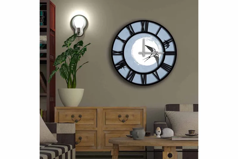 Koristekello Tezeren 50 cm Pyöreä - Monivärinen - Sisustustuotteet - Seinäkoristeet - Kellot