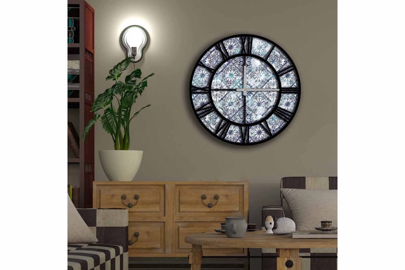 Koristekello Tezeren 50 cm Pyöreä - Monivärinen - Sisustustuotteet - Seinäkoristeet - Kellot