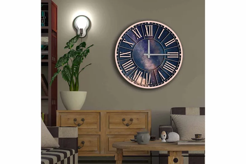 Koristekello Tezeren 50 cm Pyöreä - Monivärinen - Sisustustuotteet - Seinäkoristeet - Kellot