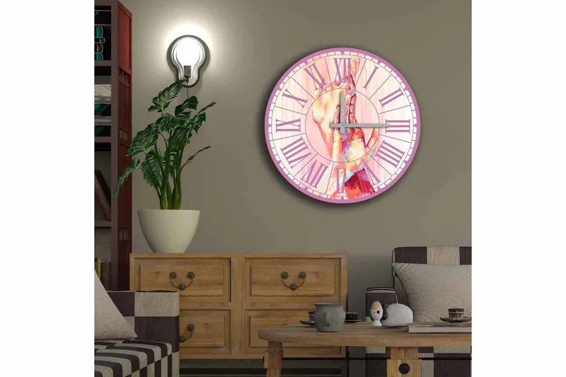 Koristekello Tezeren 50 cm Pyöreä - Monivärinen - Sisustustuotteet - Seinäkoristeet - Kellot