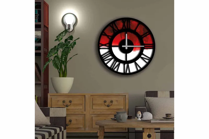 Koristekello Tezeren 50 cm Pyöreä - Monivärinen - Sisustustuotteet - Seinäkoristeet - Kellot