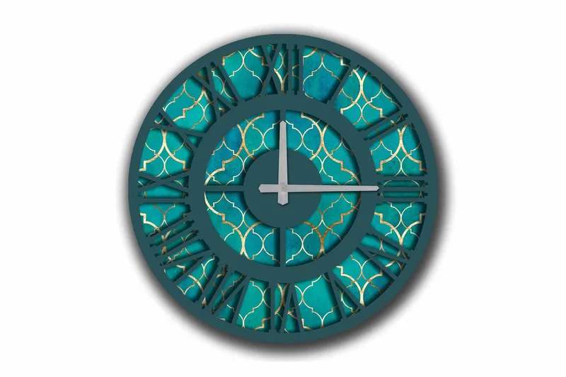 Koristekello Tezeren 50 cm Pyöreä - Monivärinen - Sisustustuotteet - Seinäkoristeet - Kellot