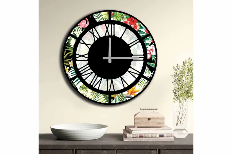 Koristekello Tezeren 50 cm Pyöreä - Monivärinen - Sisustustuotteet - Seinäkoristeet - Kellot