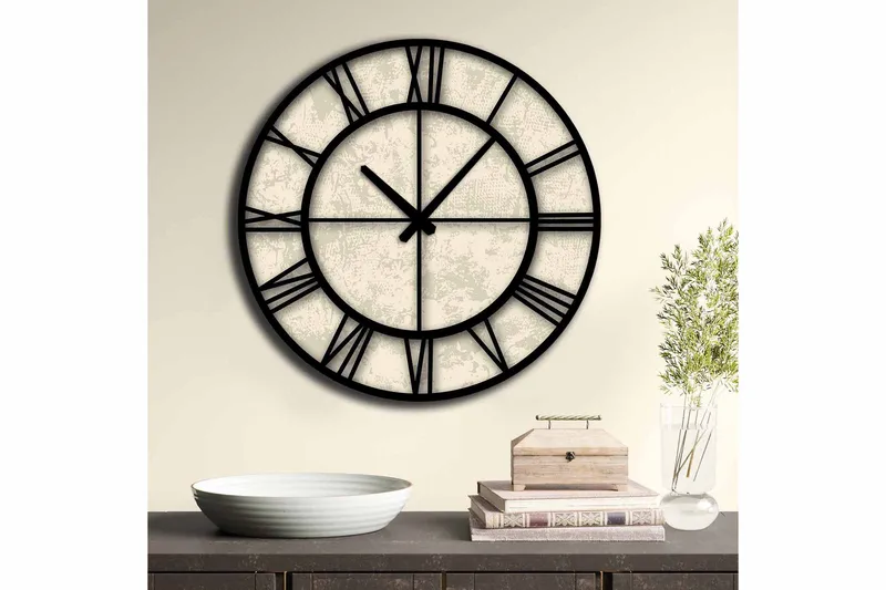 Koristekello Tezeren 50 cm Pyöreä - Monivärinen - Sisustustuotteet - Seinäkoristeet - Kellot