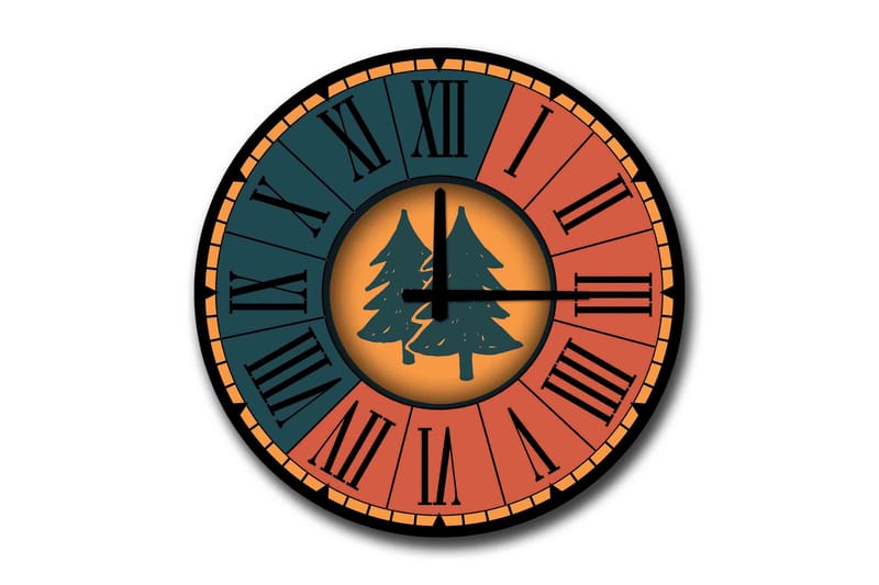 Koristekello Tezeren 50 cm Pyöreä Floral, Monivärinen