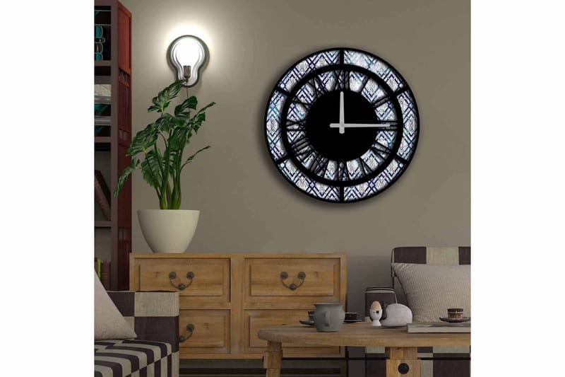 Koristekello Tezeren 50 cm Pyöreä - Monivärinen - Sisustustuotteet - Seinäkoristeet - Kellot