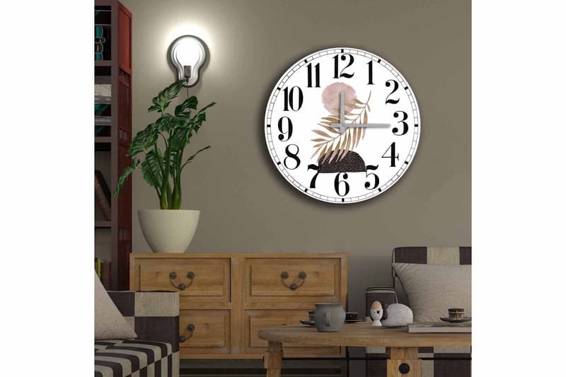 Koristekello Tezeren 50 cm Pyöreä Floral - Monivärinen - Sisustustuotteet - Seinäkoristeet - Kellot