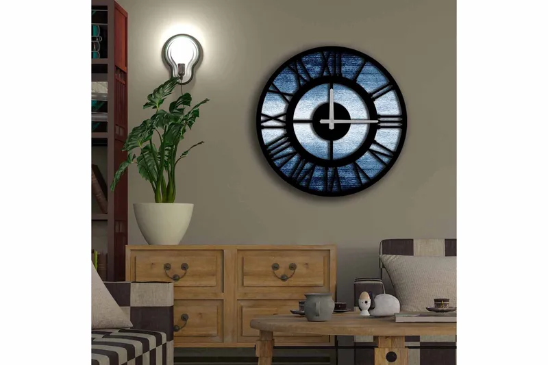 Koristekello Tezeren 50 cm Pyöreä - Monivärinen - Sisustustuotteet - Seinäkoristeet - Kellot