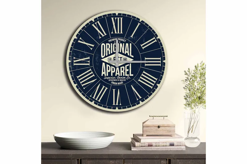 Koristekello Tezeren 50 cm Pyöreä - Monivärinen - Sisustustuotteet - Seinäkoristeet - Kellot