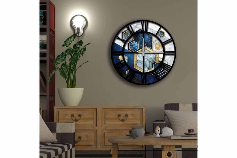 Koristekello Tezeren 50 cm Pyöreä - Monivärinen - Sisustustuotteet - Seinäkoristeet - Kellot