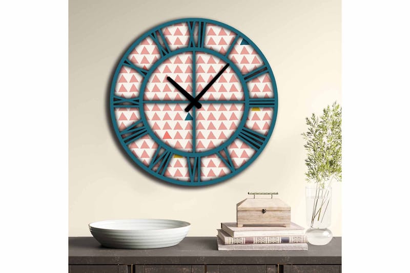 Koristekello Tezeren 50 cm Pyöreä - Monivärinen - Sisustustuotteet - Seinäkoristeet - Kellot