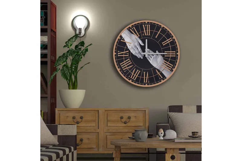 Koristekello Tezeren 50 cm Pyöreä - Monivärinen - Sisustustuotteet - Seinäkoristeet - Kellot