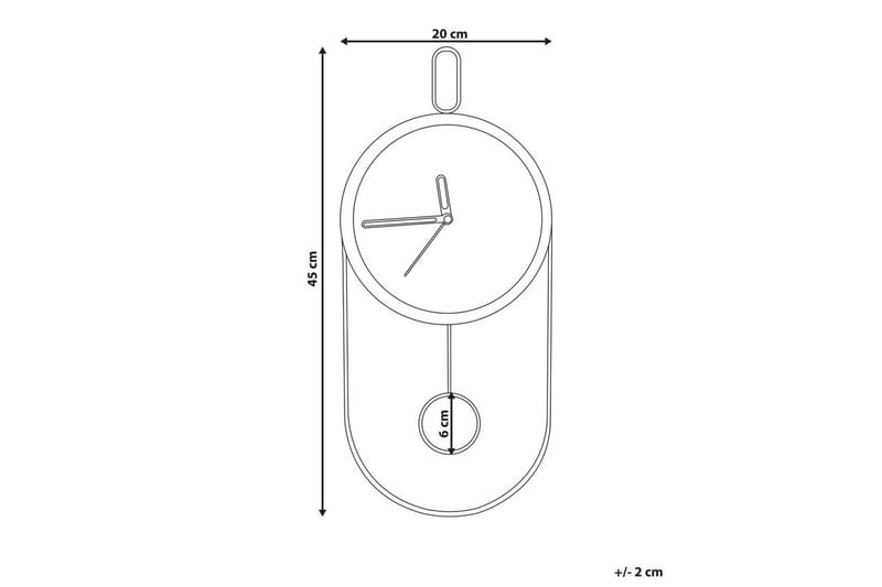 Pendelur Beliani Sierre Ljus trä/svart Black||Silver - Sisustustuotteet - Seinäkoristeet - Kellot - Seinäkellon koneisto