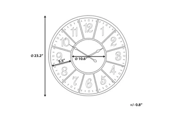 Seinäkello Boswil 59 cm - Monivärinen - Sisustustuotteet - Seinäkoristeet - Kellot