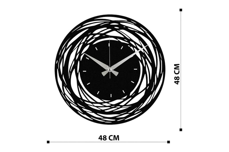 Seinäkello Kwadik Abstrakti - Musta - Kellot