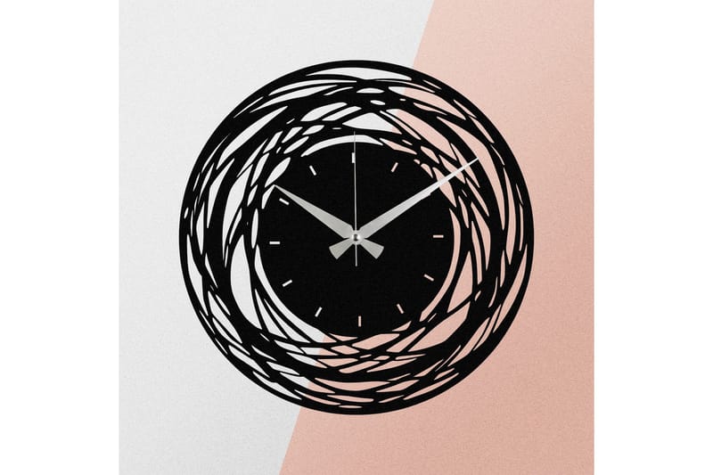 Seinäkello Kwadik Abstrakti - Musta - Sisustustuotteet - Seinäkoristeet - Kellot