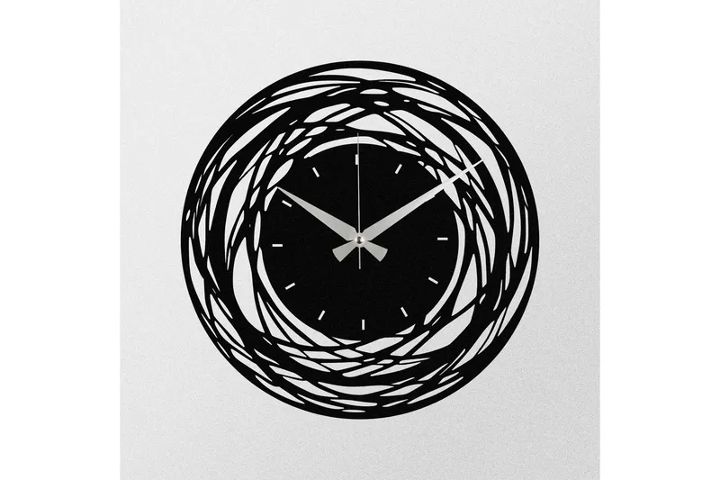 Seinäkello Kwadik Abstrakti - Musta - Sisustustuotteet - Seinäkoristeet - Kellot