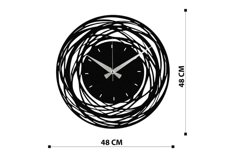Seinäkello Kwadik Abstrakti - Musta - Sisustustuotteet - Seinäkoristeet - Kellot