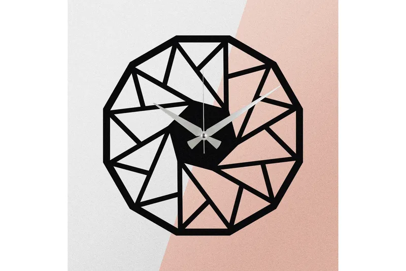 Seinäkello Kwadik Kolmio Kuvio - Musta - Sisustustuotteet - Seinäkoristeet - Kellot