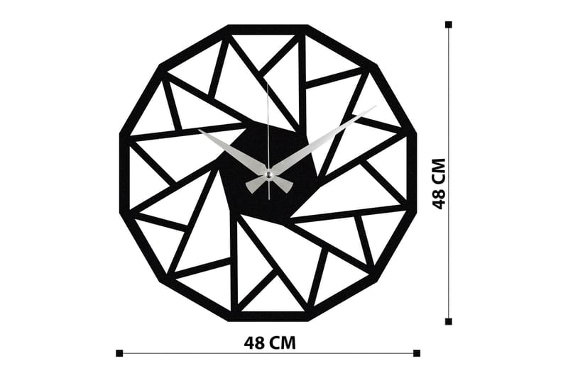 Seinäkello Kwadik Kolmio Kuvio - Musta - Kellot