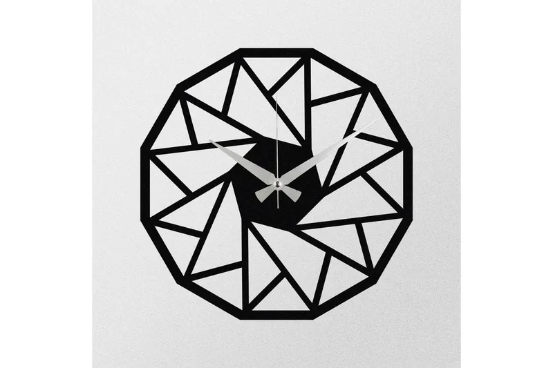 Seinäkello Kwadik Kolmio Kuvio - Musta - Sisustustuotteet - Seinäkoristeet - Kellot