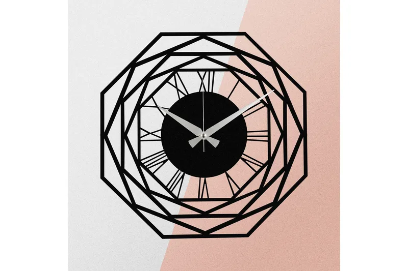 Seinäkello Kwadik - Musta - Sisustustuotteet - Seinäkoristeet - Kellot