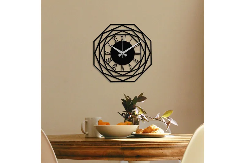 Seinäkello Kwadik - Musta - Sisustustuotteet - Seinäkoristeet - Kellot