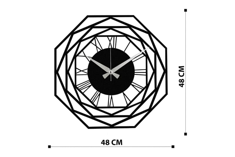 Seinäkello Kwadik - Musta - Sisustustuotteet - Seinäkoristeet - Kellot