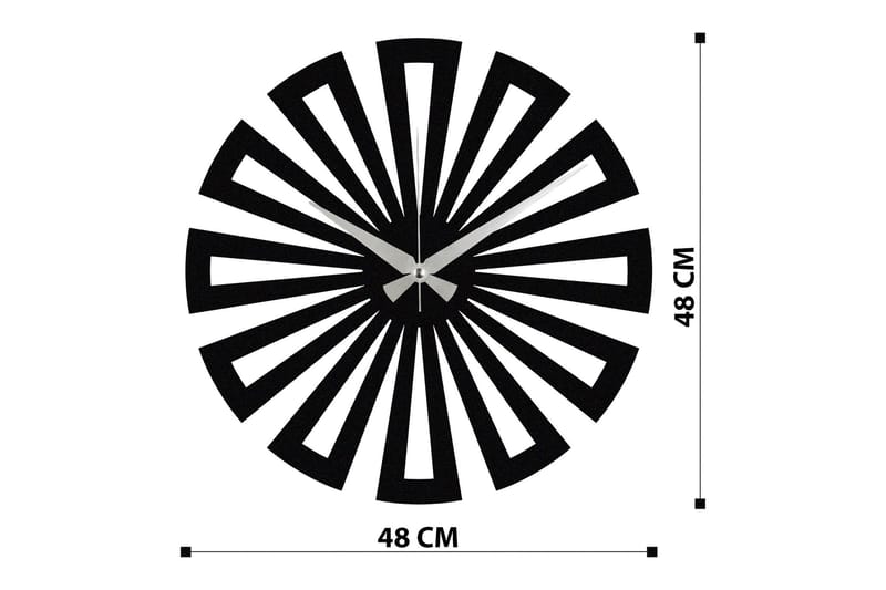 Seinäkello Kwadik Nelikulmainena Kuvio - Musta - Kellot