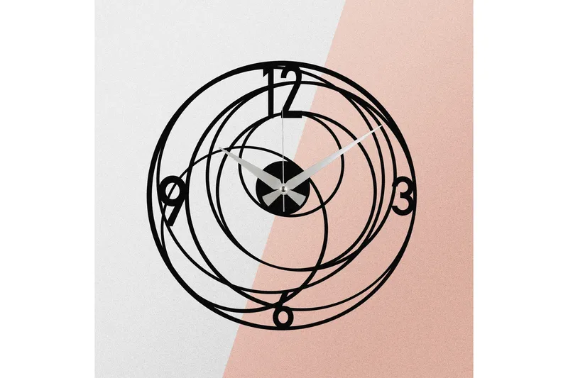 Seinäkello Kwadik Ympyrät - Musta - Sisustustuotteet - Seinäkoristeet - Kellot