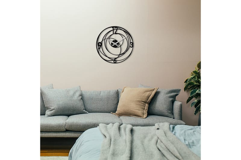 Seinäkello Kwadik Ympyrät - Musta - Sisustustuotteet - Seinäkoristeet - Kellot