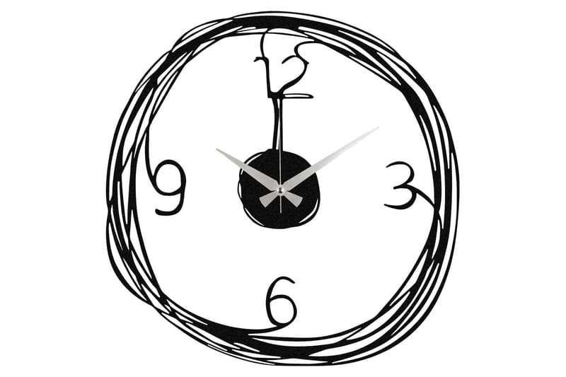 Seinäkello Middelie - Musta - Sisustustuotteet - Seinäkoristeet - Kellot