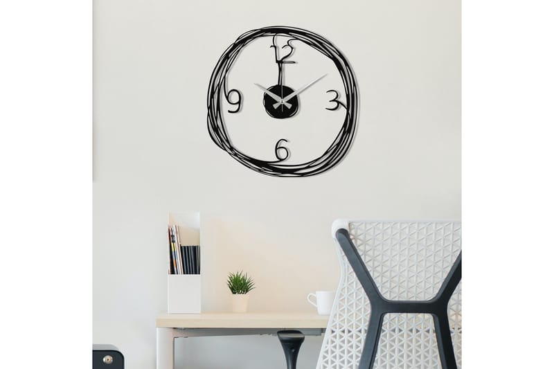 Seinäkello Middelie - Musta - Sisustustuotteet - Seinäkoristeet - Kellot