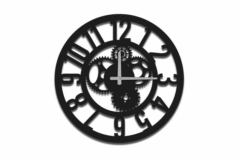 Seinäkello Mokshan 49x49 cm, Metalli/Musta
