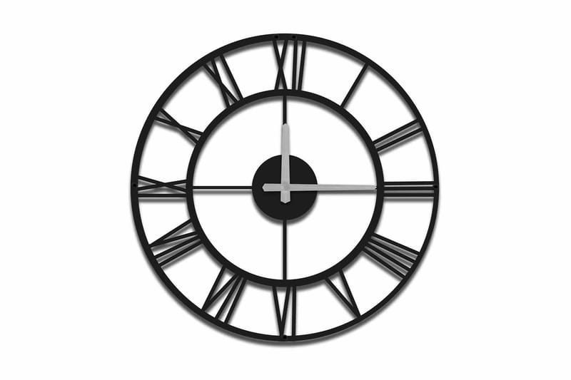 Seinäkello Mokshan 49x49 cm, Metalli/Musta