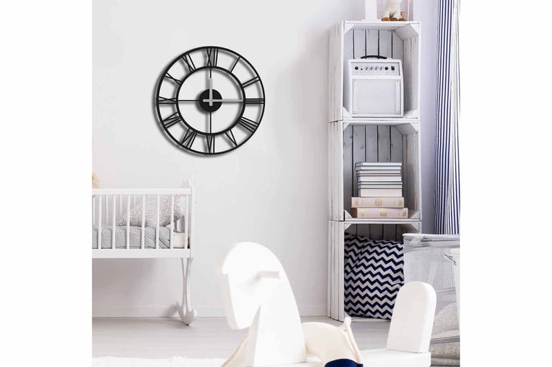 Seinäkello Mokshan 49x49 cm - Metalli/Musta - Sisustustuotteet - Seinäkoristeet - Kellot