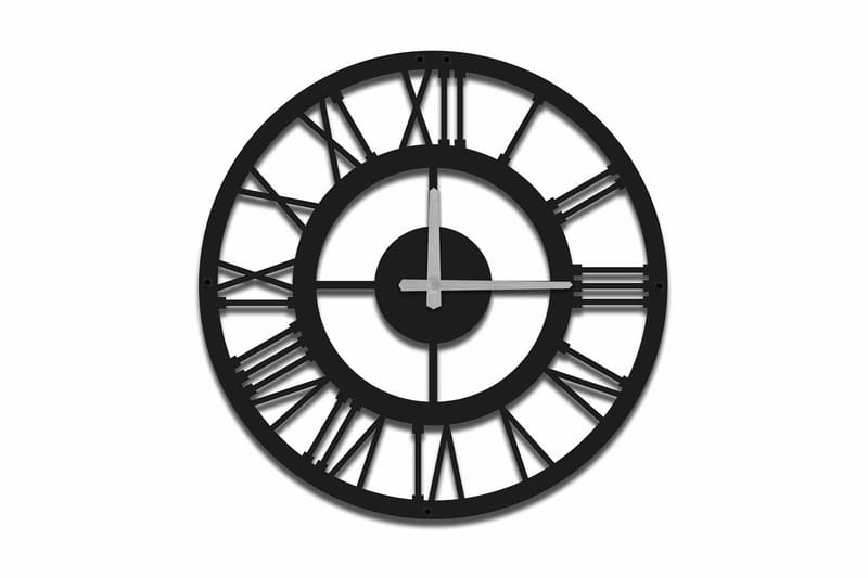 Seinäkello Mokshan 49x49 cm, Metalli/Musta
