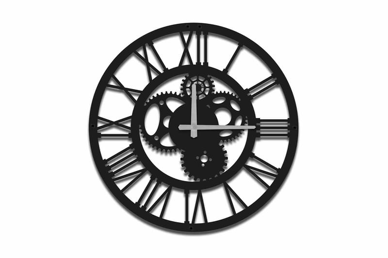 Seinäkello Mokshan 49x49 cm, Metalli/Musta